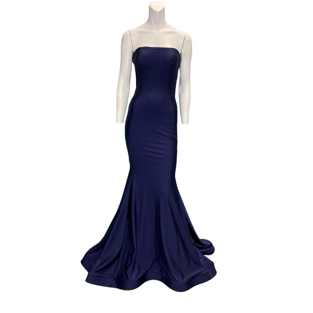 NEW JESSICA ANGEL classic strapless evening gown in navy blue